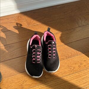 Skechers Black and Pink Kids Sneakers